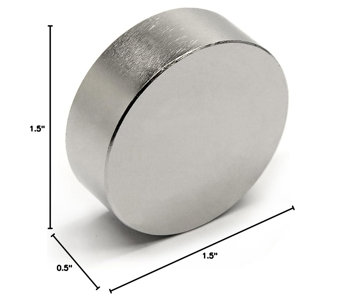 CMS MAGNETICS - N52 Grade Neodymium Magnet Dia 1.5” X 1/2” NdFeB Rare Earth 1-Count