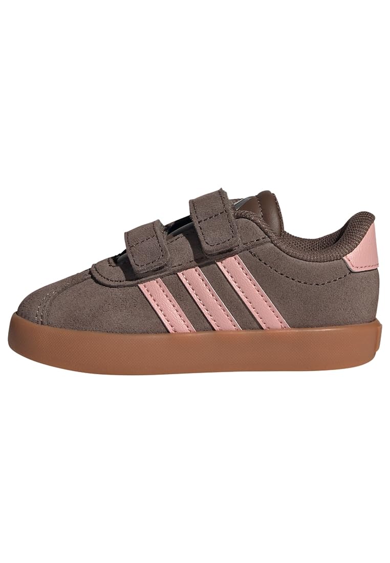 adidas Unisex Baby Vl Court 3.0 Infants Shoes, Earth strata/Semi Frozen Turbo/Amber Gum, 9 UK Child
