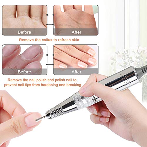 Nail Drill Electric Nail File for Acrylic Gel Nails,[110V ONLY] Professional E-File Manicure Pedicure Tools, 35000RPM - Thumbnail 6
