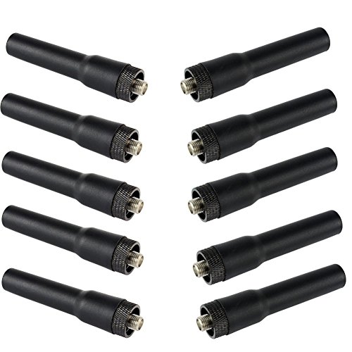 Tenq 10pack Dual Band Soft Antenna SMA-f for Kenwood Baofeng Uv5r 777s/888s/666s Handheld Two Way Ham Radio 144/430mhz