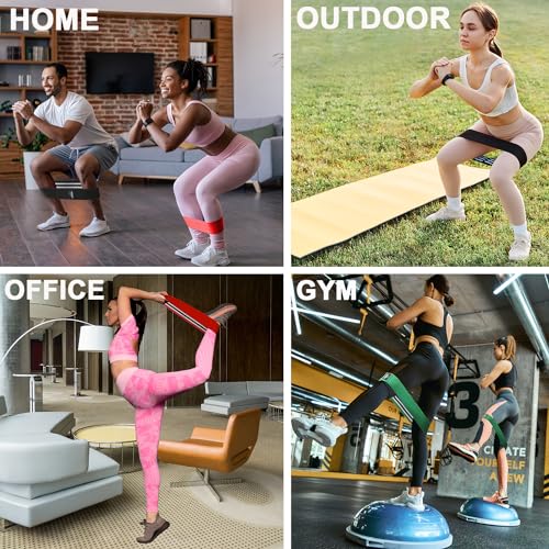 Image of STANDROCK Fabric Resistance Bands for Working Out, 3 and 4 Levels Booty Bands Long Resistance Bands for Women and Men | Elastic Bands for Exercise Bands Resistance Workout Bands Resistance