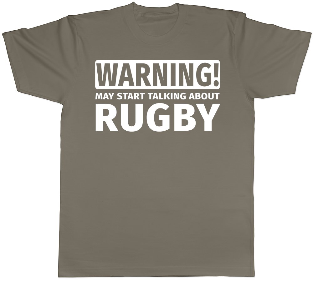 Shopagift Warning May Start Talking About Rugby Unisex T-Shirt Grey
