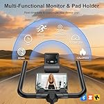 Exercise Bike for Home – 350LB Magnetic Resistance Indoor Cycling Bike, Silent Stationary Spin Bike with App Sync, Adjustable Seat, LCD Monitor, Smooth & Quiet for Cardio Workout - Image 5