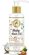 Mom & World Baby Hair Oil With Organic & Coldpressed Natural Oil For Kids, 200 ml