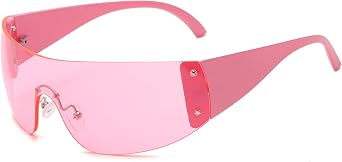 AIEYEZO Oversized Y2K Sunglasses for Women Men Trendy Retro Wrap Around Big Shield Sun Glasses