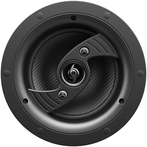 in-Ceiling Round Speaker 7.08" Cutout Diameter，Borderless Processing，50 Watts，in-Wall & in-Ceiling Flush Design for Home Surround System(White) House Audio, Home Theater, Indoor or Covered