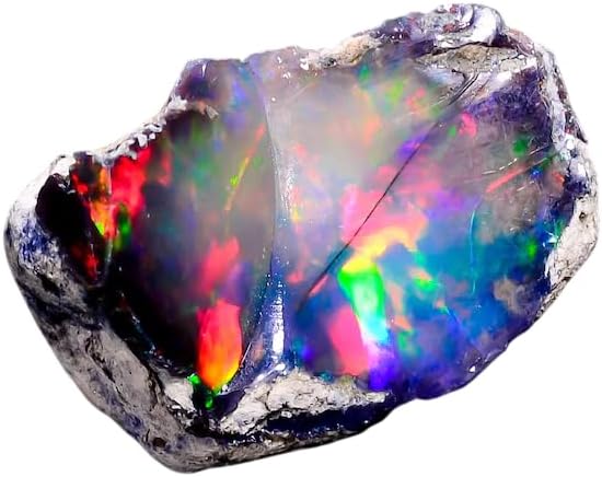 1 Pièce D'opale Noire Australienne Naturelle 10,5 X 7 Mm Forme