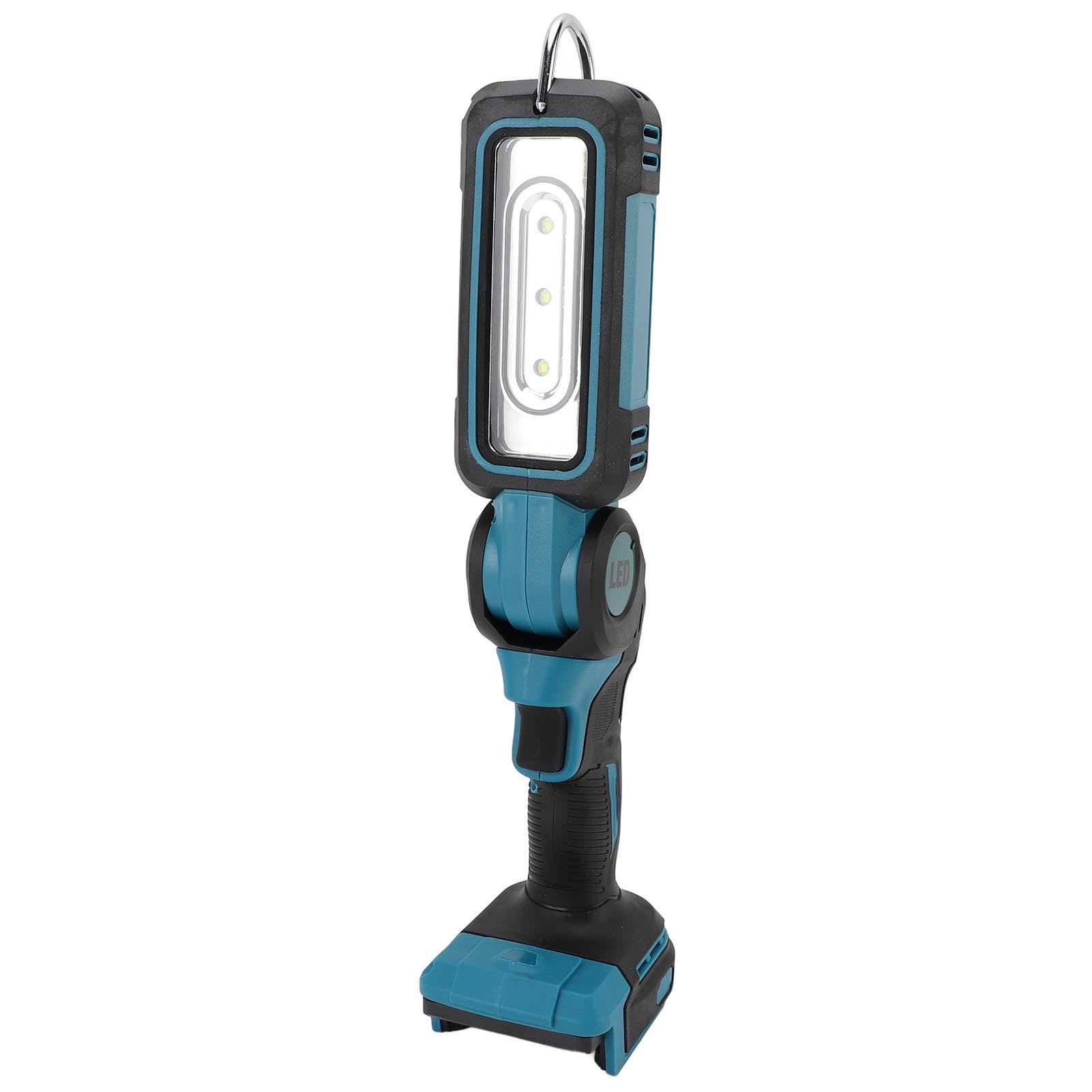 ViaGasaFamido Kabellose LED-Arbeitsleuchte, Robuster, um 90 Grad Drehbarer Kopf mit 2-stufig Einstellbarer Helligkeit von 500 Lm Bis 1000 Lm, für Bauprojekte Im Freien, 18-V-Batterie