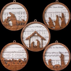 Packof5woodenmusicsheetnativityornamentsbulkchristmascatholicsceneornamentchristiankeepsakexmastreehangingdecorwithjesusbirthyulegiftforpastorfaithchurchmemberscb11 Urban Country Home Decor Pack of 5 wooden music sheet nativity ornaments bulk christmas catholic scene ornament christian keepsake xmas tree hanging decor with jesus birth yule gift for pastor faith church members cb 11 urban country home decor