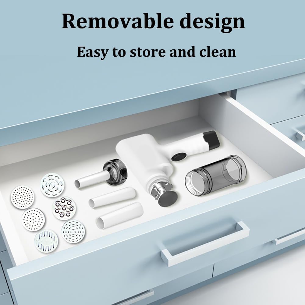 Handheld Electric Pasta Noodle Machine, Household Portable Pasta Pressing Machine, Small Electric Multi-Function Sausage Machine, for Pasta, Spaghetti And Fettuccine, Wireless Handheld Design A