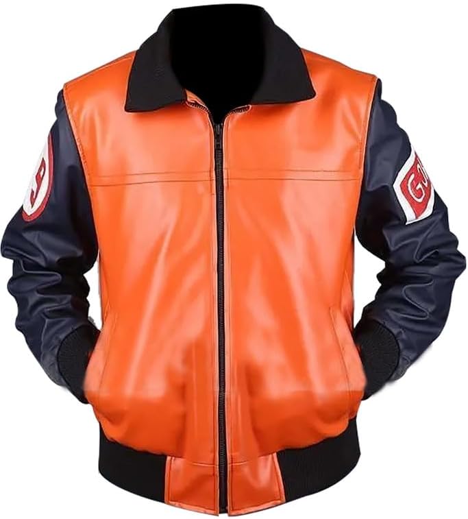 SpazeUp Orange Bomber Jackets Men Orange Cotton Baseball