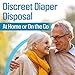 IMPRESA Disposable Adult Diaper Bags - 12 x 15 in, Pack of 75 Leak-Proof, Tear-Resistant & Odor-Proof Adult Incontinence Disposal Bags - Unscented