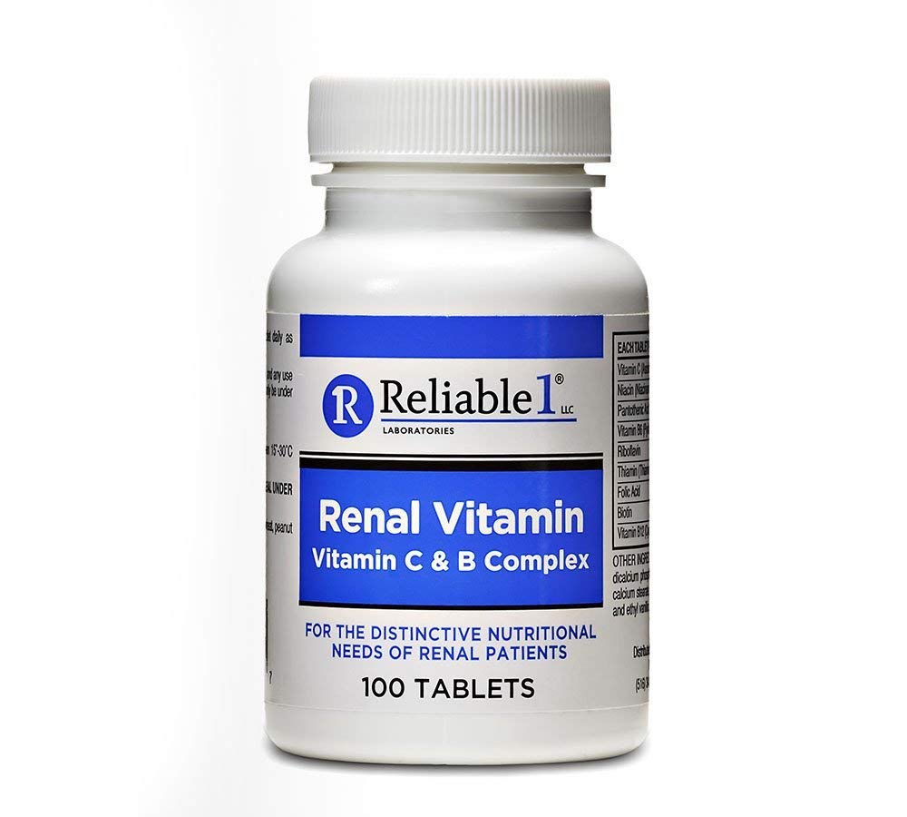 Reliable 1 Renal Vitamin C & B Complex (2 Bottles)