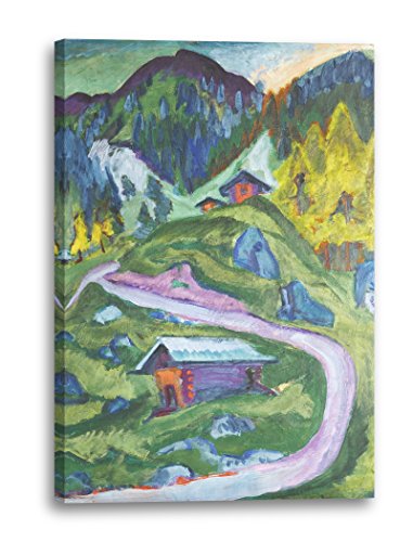 Printed Paintings Leinwand (60x80cm): Ernst Ludwig Kirchner - ALPWEG (BERGWEG)