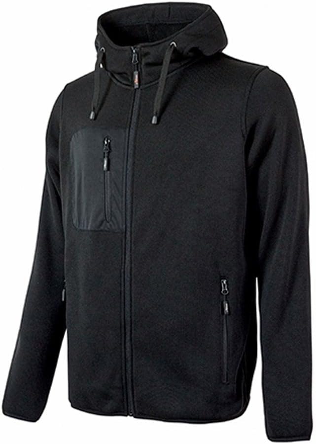 Felpa Full Zip U-Power Rainbow - Morbido Pile, Cappuccio, Tasche Zip, Arancione Fluo Taglia L - Foto 5