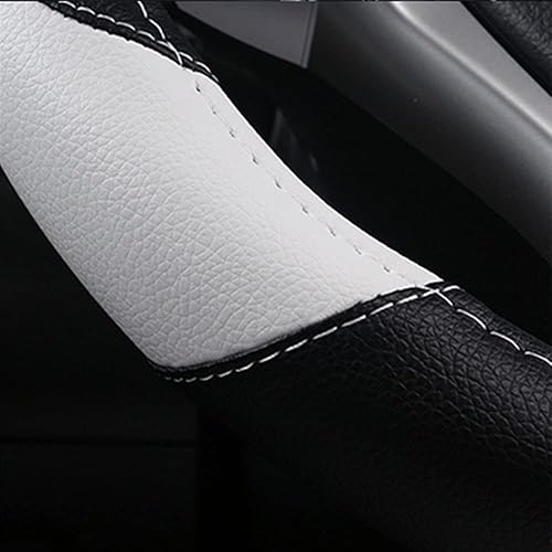Miniatura 67 de Funda de cuero para volante de auto, protector antideslizante para volante de auto de cuero de microfibra transpirable, ajuste universal para la Gris
