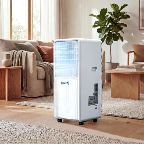 Image of SXXA 4-in-1 Portable Conditioner 9000-14000 BTU Remote Control, 24 Hour Timer & Window Venting Kit Powerful Mobile Conditioning Unit for Home Office 30m2 Energy Efficient Class A