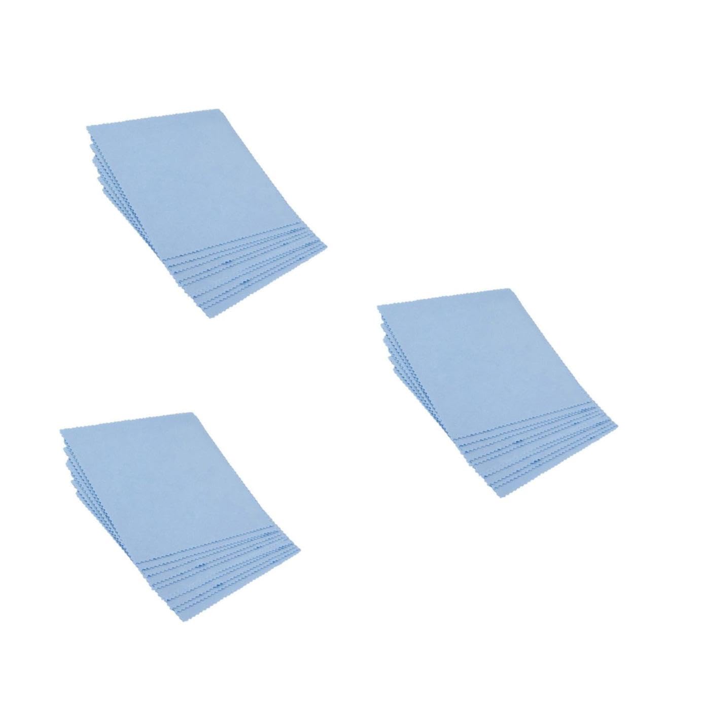 240pezzi Panni Microfibra Per Pulizia Occhiali Lenti e Schermi Salviette Blu Per Rimuovere Macchie e Impronte Senza Graffi