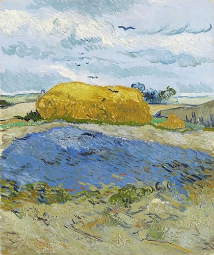 Impresiones de pintura de trigo Vincent Van Gogh cuadro texturizado visual