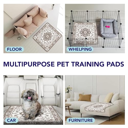 Image of PUPIBOO Washable Pee Pads for Dogs and Cats - Super Absorbent Reusable Puppy Training Pads - 100% Waterproof, Leak-Proof & Non-Slip Whelping Pads for Pet Housebreaking