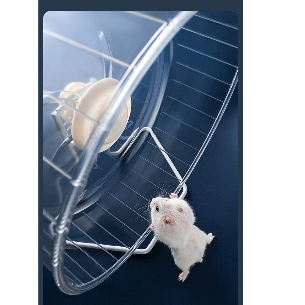 Rueda corriente del hámster, rueda corriente silenciosa del ejercicio del hilandero del ratón del animal doméstico, Rueda de Ejercicio para Mascotas Hamster Gerbil Conejillo de Indias(10.6IN (27CM))