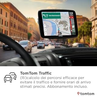 TomTom Navigatore per camper e roulotte GO Camper Tour (schermo da 6", PDI per camper, aggiornamenti Wi-Fi, TomTom Traffic, 6 mesi di avvisi autovelox, mappe d'Europa, indicatore corsia in movimento)