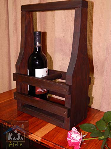 Image of 2-Tier Solid Wood Rolling Bar Cart With Wheels - Wine Serving Trolley, Utility and Kitchen Storage Cart, Seasoning Rack for Dining Room (2 Tier, Brown Polish) (Style 8)