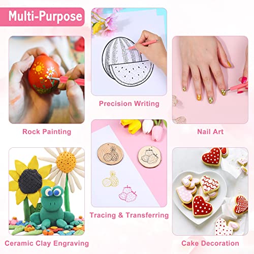 5 Pcs Nail Art Dotting Tools Tracing Stylus, Selizo Embossing Stylus With Double Sized Ball Tips, Nail Dotting Tool For Nail Art Design, Mandala Dotting, Drawing, Painting, Transferring, Tracing #TOP6