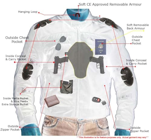 Image of Milwaukee Leather Men's CE Armored Textile Motorcycle Rider Jacket - Year Round Wear