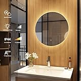 ⭐ SICHERHEIT: CE-zertifizierter Badezimmerspiegel mit Schutzklasse IP44: wasserdicht, staubdicht. Der LED Spiegel wird geschliffen und poliert, alle Kanten sind bestens verarbeitet und das umweltfreundliche Material garantiert maximaler Schutz für Ihre Familien.