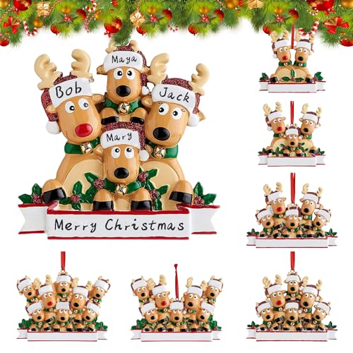 Weihnachts-Rentier-Familiendekoration 2025, Personalisierte DIY...