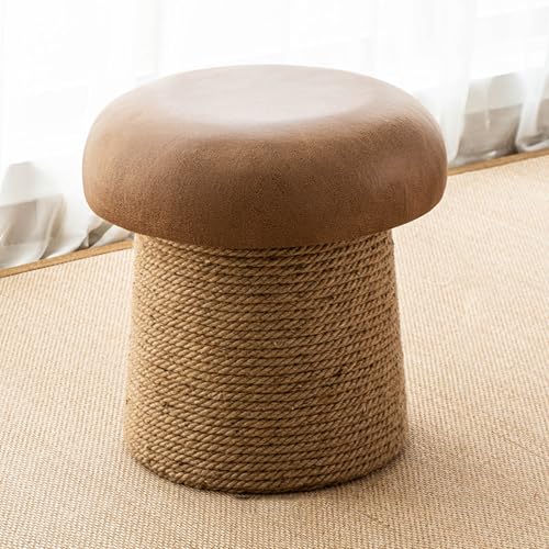 Pouf champignon et petit banc compact pour optimiser le salon