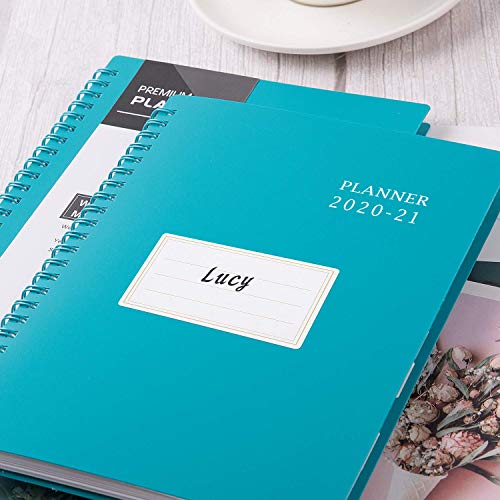 2020-2021 Planner - Weekly & Monthly Planner, 6.25" x 8.3", Flexible Cover,12 Monthly Tabs, 21 Notes Pages, Twin-Wire Binding with Two-Sided Inner Pocket
