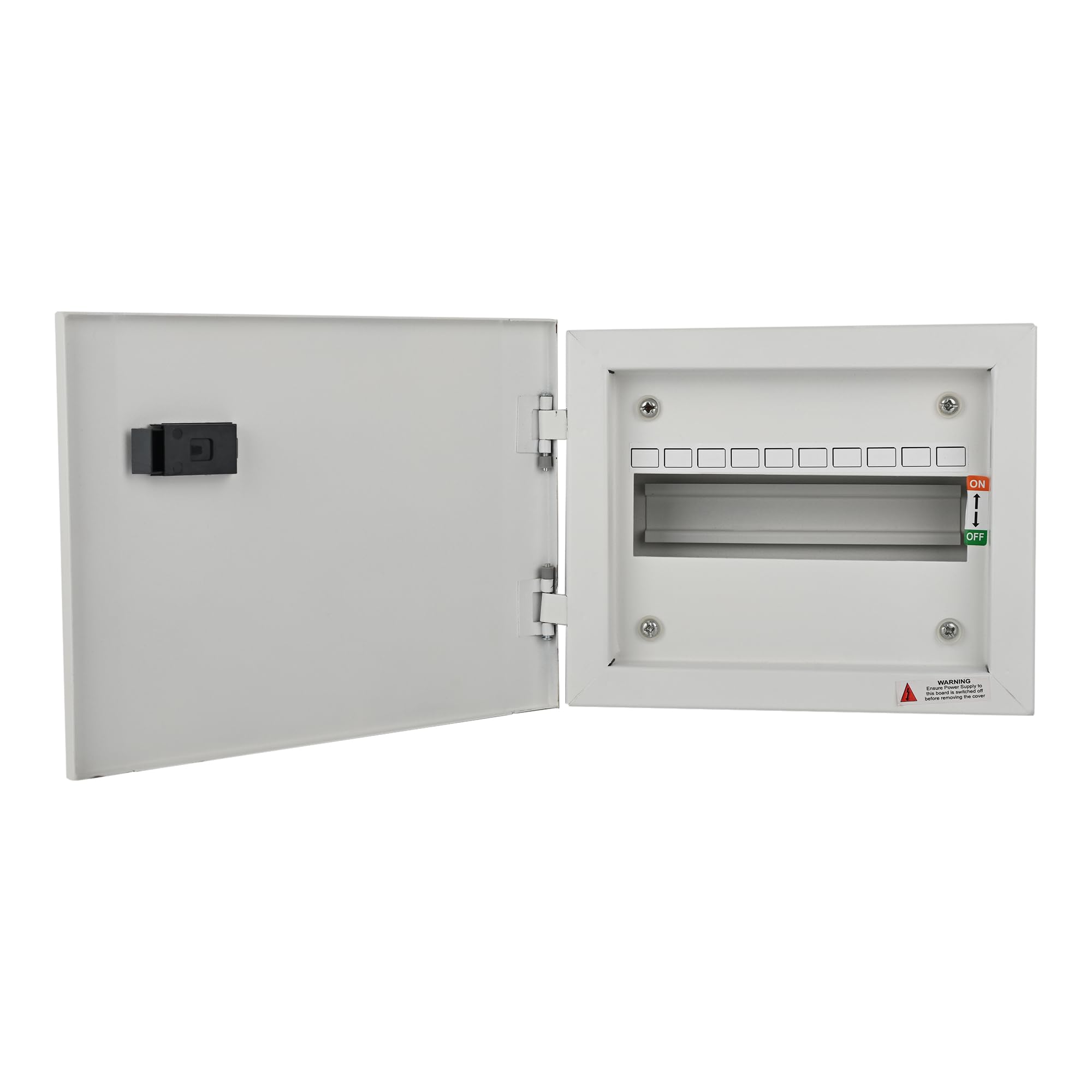 THE ELITE ELECTROTEK Weatherproof MCB Distribution Board | 10-Way Waterproof PVC Enclosure | Outdoor IP65 MCB Box with Protective Cover for Water Splash & Dust Resistance 1