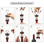 Beneno Wine Opener, Zinc Alloy Premium Wing Corkscrew with Multifunctional Bottles Opener, Sharp Wine Corkscrew with Ergonomic Non-Slip Wing Handle, Upgrade Purple - Image 4