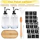Kaffee Sirup Spender Glas Set, Kaffeesirup Pumpspender mit Schwarzer Pumpe, 2 Stück Glassirupflasche mit 36 Etiketten und Flaschenbürste, Trichter, Tablett, 16,9 oz 500 ml