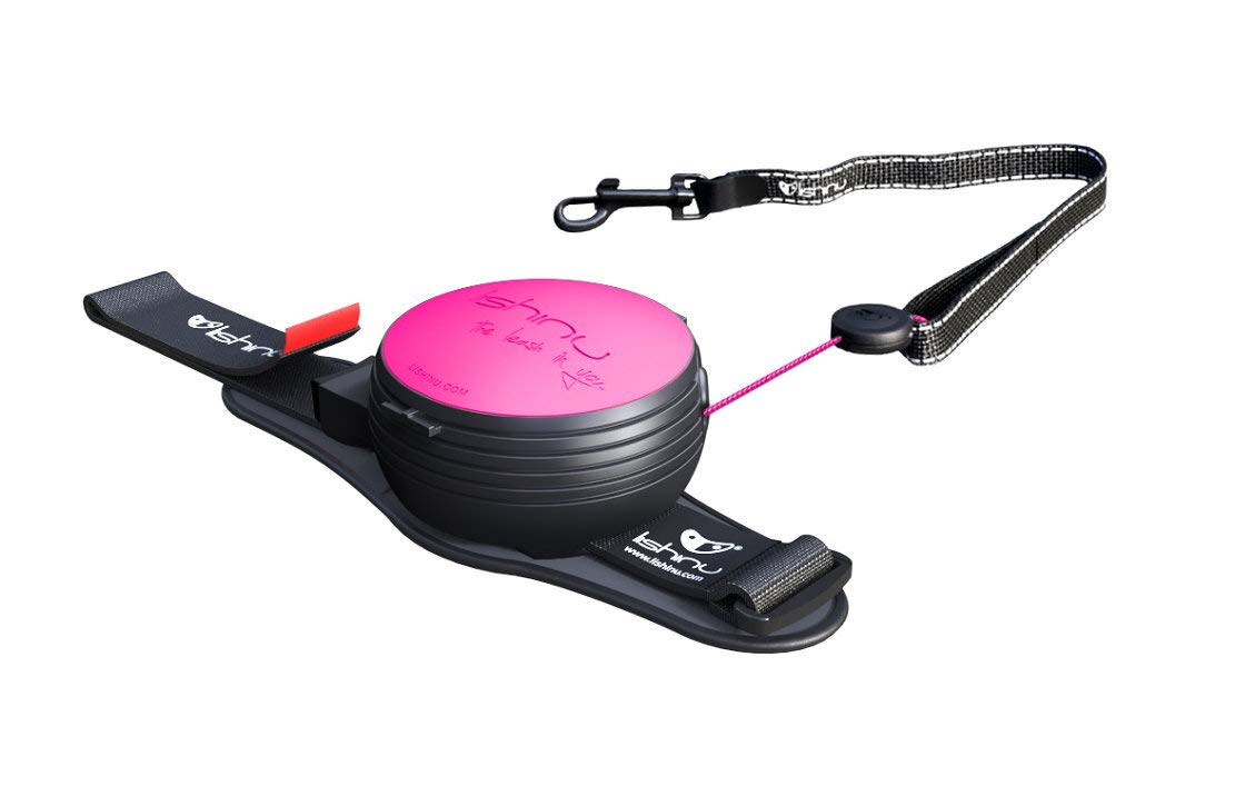 3 correas para perros con parada completa S (5-7 kg), color rosa neón