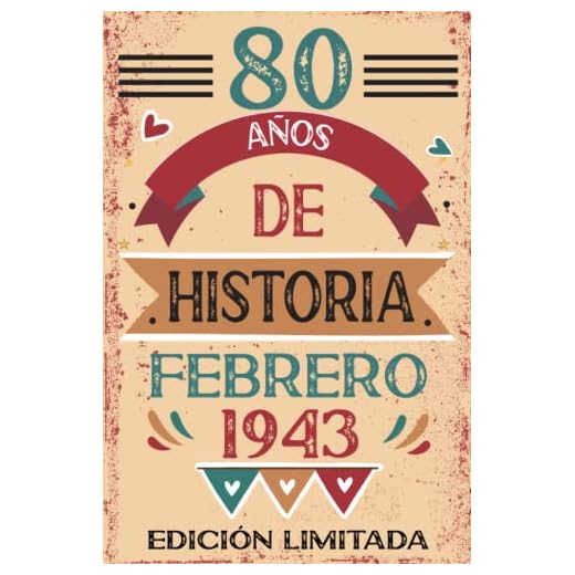 80 Años De Historia Febrero 1943: Libro de visitas, cuaderno, 110 páginas de felicitaciones, idea de regalo, regalo Para la esposa, novia, mujer, La madre