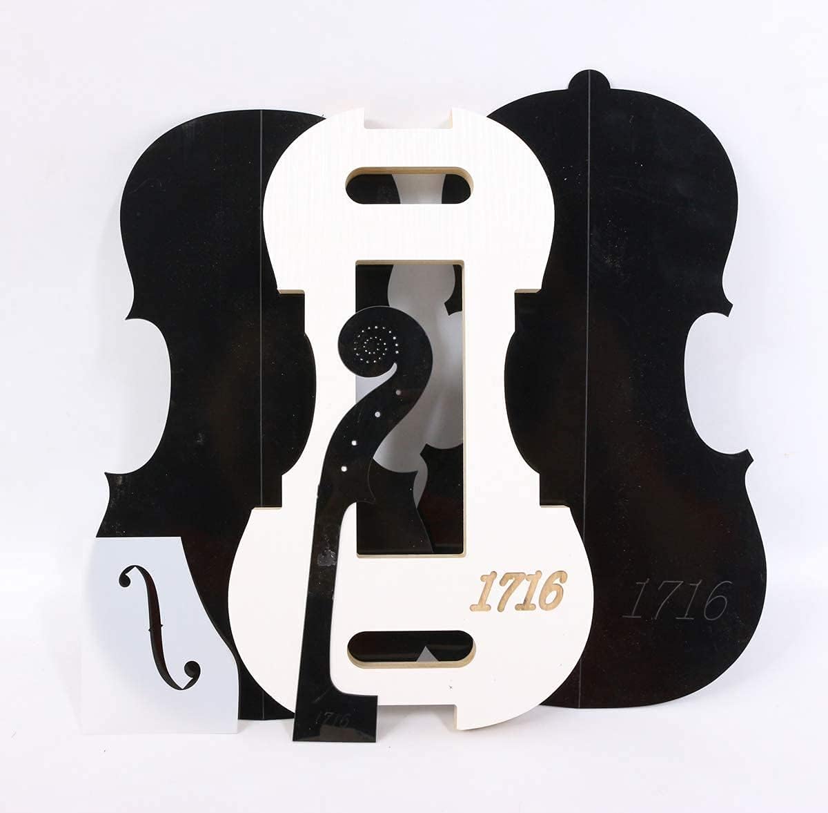1set Violin template Stradivari model Violin neck F hole templet Mold 1716 year DIY Violin Luthier Supply