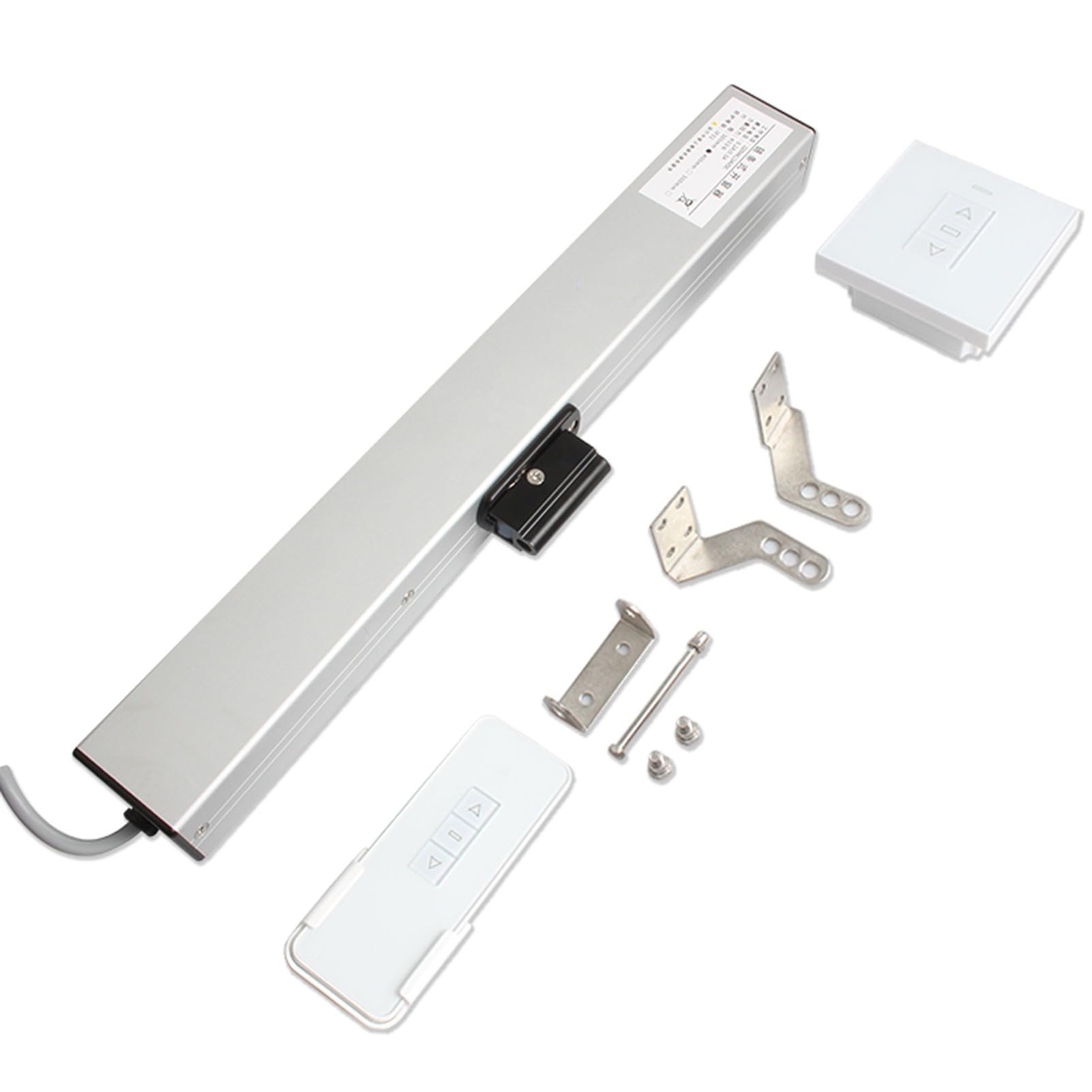 Koncey 24V Motor+Remote+Switch Electric Window Opener Actuator, 24V Stroke 300-1000Mm, Ip32 Waterproof, Maximum Load 400N, Motorized Chain Window Opener For ​Skylight, Roof Vent (Color : Size : 300Mm)