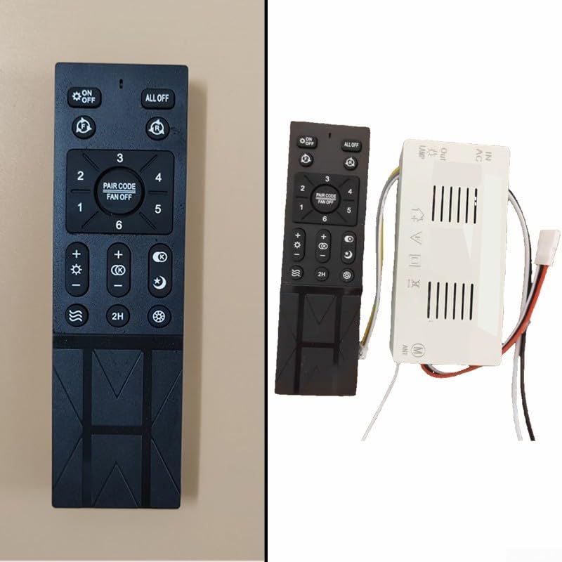 Télécommande Pour Ventilateur De Plafond – 6 Vitesses, Contrôle Fréquence Variable, Surveillance Batterie – Pour Chambre, Salon