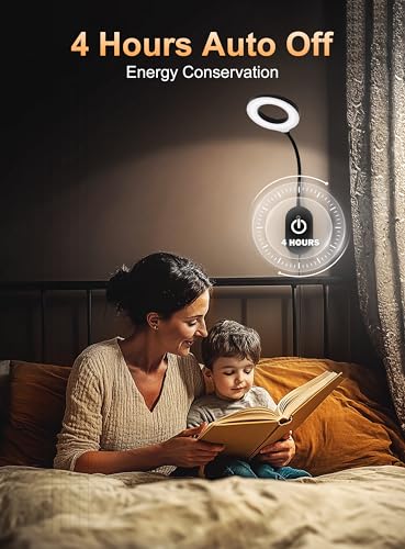 Image of Wall Mounted Reading Light, Bedside Headboard Lights with 10W USB Output Fast, 5 Dimmable & 4 Color Temperature, Memory Function, 4-Hour Auto Off, Flexible Rotation 3000K-6000K Bed Wall Lamp (Black)