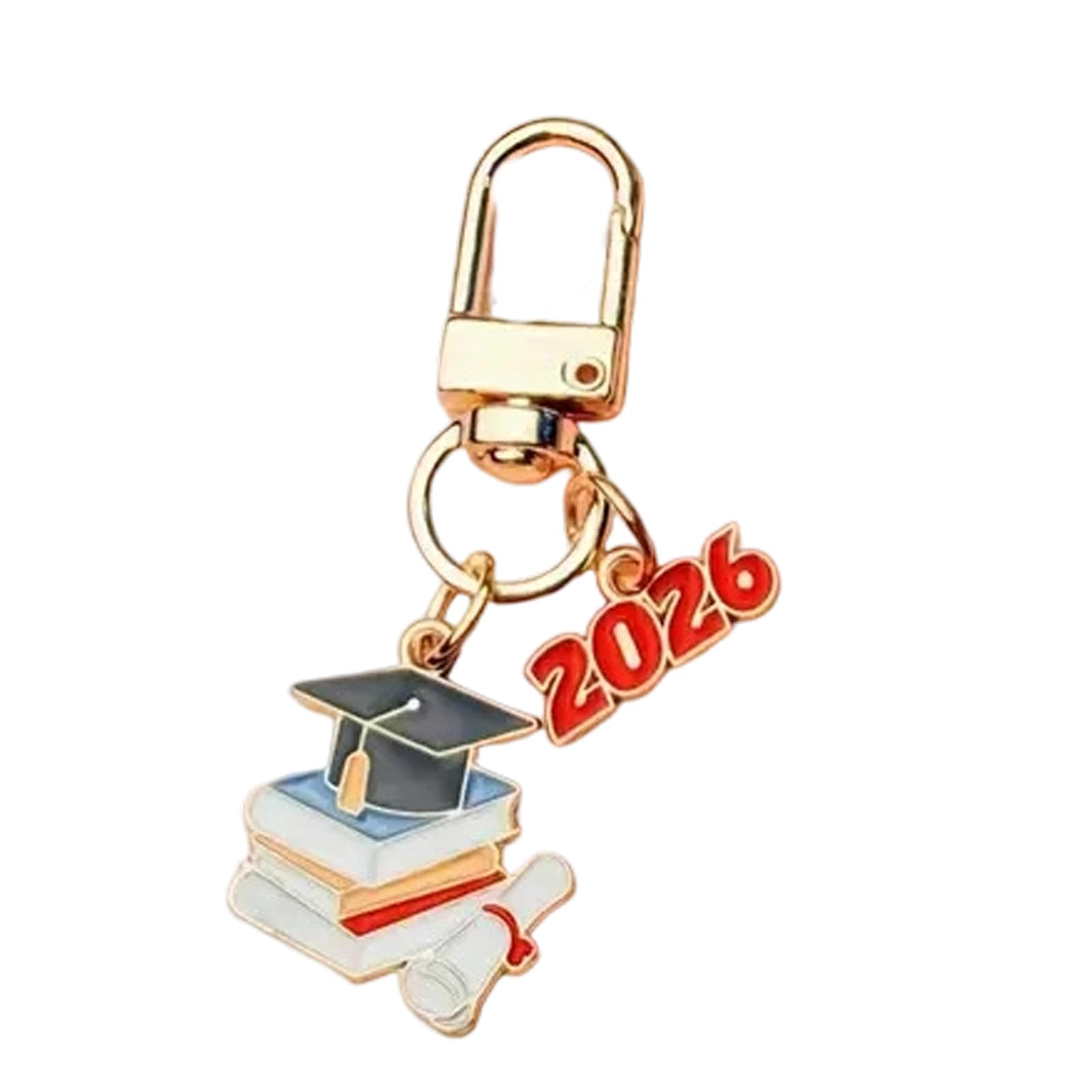 Maxtonser 2026 Graduation Keychain Commemorative Cap Diploma Charm Alloy Keepsakes For College University Students