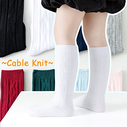 Mini angel Baby Knee High Socks Cable Knit Long Stockings Seamless Cotton Socks-Newborn Infant Toddler Boys Girls 3/5 Pairs2