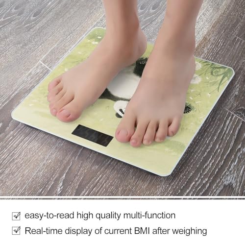 Báscula digital de baño con diseño de panda y vidrio templado miniatura 5