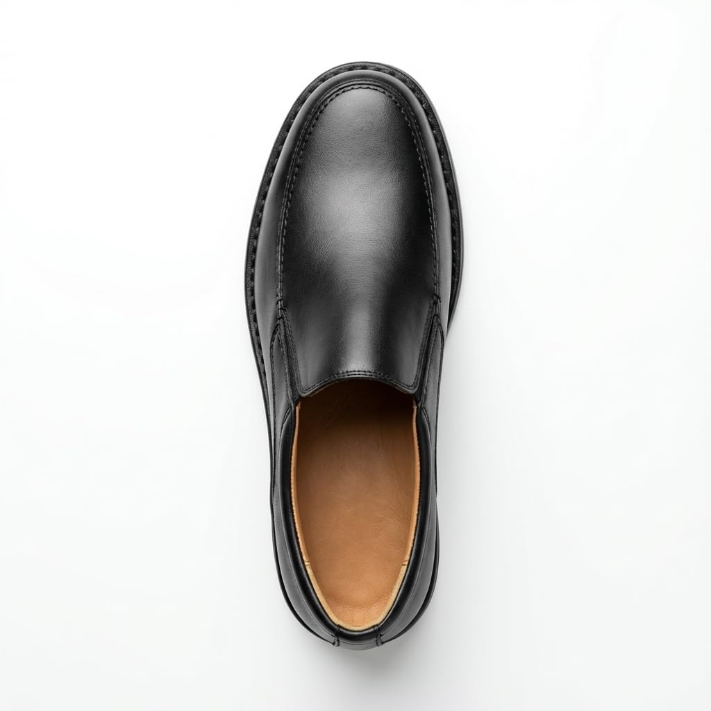 Zapatos Mocasines Hombre Cuero y Nobuck: Estilo Castellano de Vestir sin Borlas. Suela Dura Resistente y Acabado Brillante o Mate. Ideal Traje Boda y Uso Diario. Diseño Italiano Clásico y Moderno