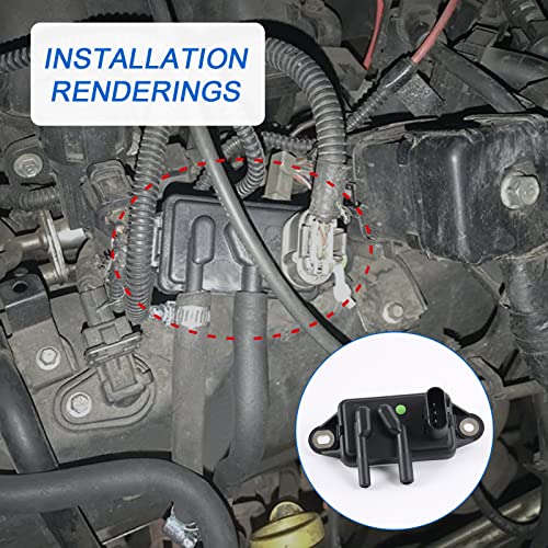 EGR Exhaust Gas Recirculation Pressure Feedback Sensor Replacement for Ford F-150 F-250 F-350 Ranger,Mercury Sable,Mazda B3000 B2500,Lincoln Navigator Town Carï¼DPFE15, F77Z9J460AB, F77Z9J460AB, VP8T - Image 6