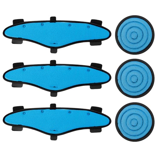 Hard Hat Sweatband and Top Pad for Safety Helmet Washable Hard Hat Cooling Liner Headband and Insert Set Replacement for Hardhat Suspension Accessories (Blue 6 Pack)
