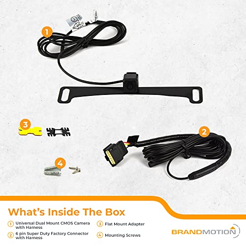 Ford Super Duty Factory Tailgate Harness With Dual Mount Camera 9002-7440 (2011-2016) | Backup Camera On License Plate Display Connection | Rear View Back Camera | 150° Wide View Reversing #TOP5