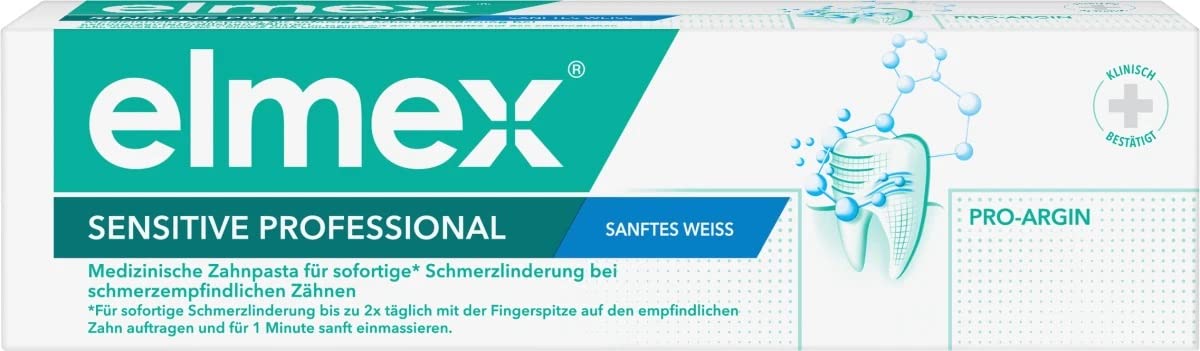 Elmex Sensitive Professional - Pasta de dientes suave (75 ml, 6 unidades de 75 ml), color blanco